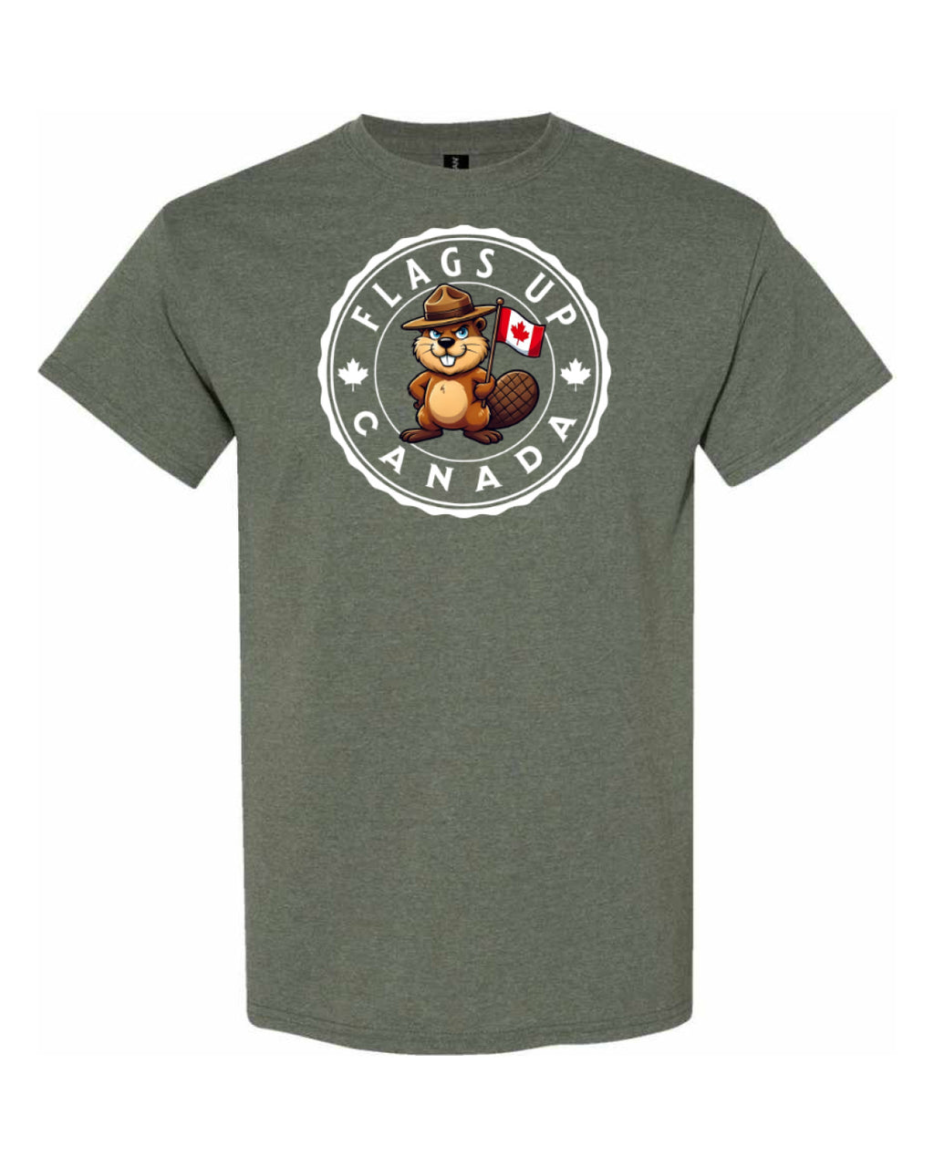 Flags Up Male Beaver Version  Men's Tee