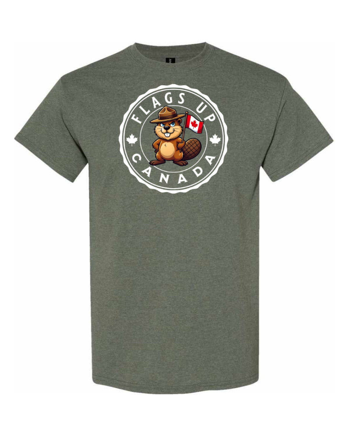 Flags Up Male Beaver Version  Men's Tee