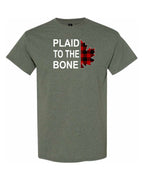 Plaid to the Bone Stacked Leaf  Men"s Tee