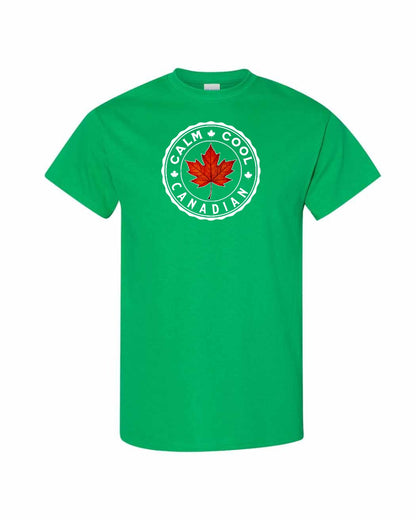 Calm Cool Canadian Leaf Full Front Men's Tee - Gildan Canada (sewn Internationally)