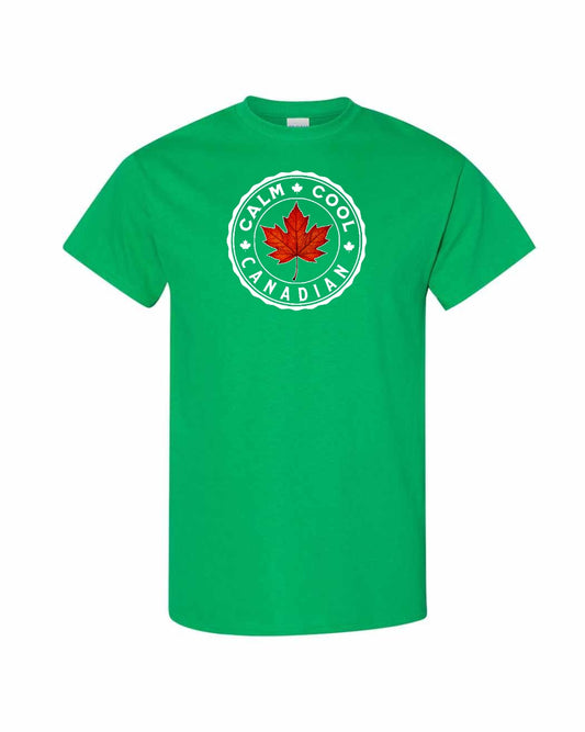 Calm Cool Canadian Leaf Full Front Men's Tee - Gildan Canada (sewn Internationally)
