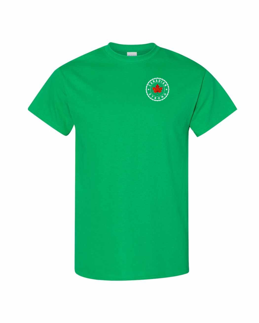 Canadian Strong Leaf Left Chest Men's Tee - Gildan Canada (sewn Internationally)