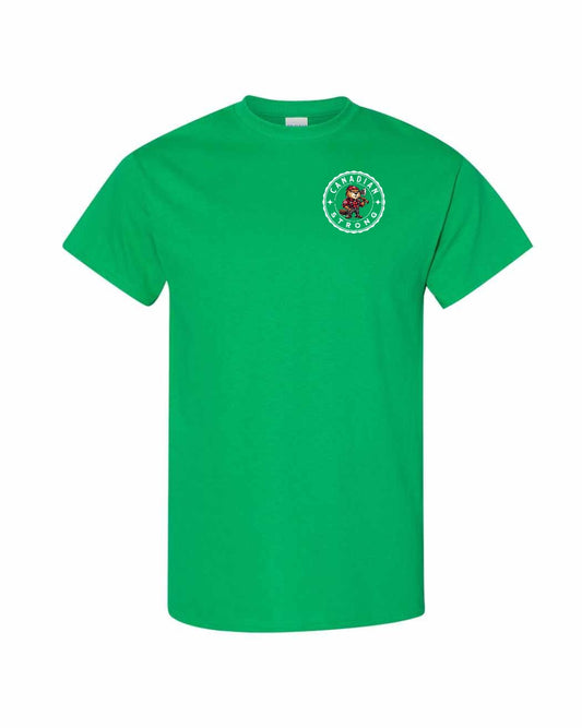 Canadian Strong Beaver Left Chest & Back Men's Tee - Gildan Canada (sewn Internationally)