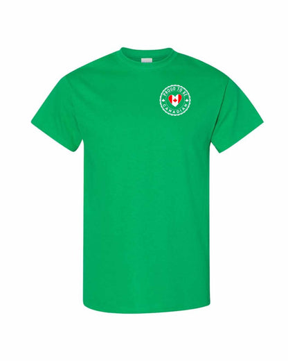 Proud to be Canadian Proud to be Heart Flag Left Chest Men's Tee