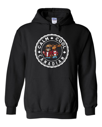 Calm Cool Canadian Beaver  And Moose Hoodie