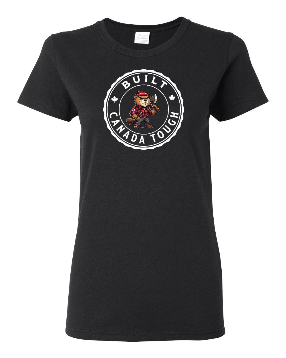 Built Canada Touch Male Beaver Axe Women's Tee - Gildan Canada (sewn Internationally)