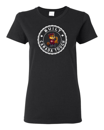 Built Canada Tough Female Beaver  Women's Tee - Gildan Canada (sewn Internationally)