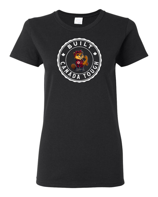 Built Canada Tough Female Beaver  Women's Tee - Gildan Canada (sewn Internationally)