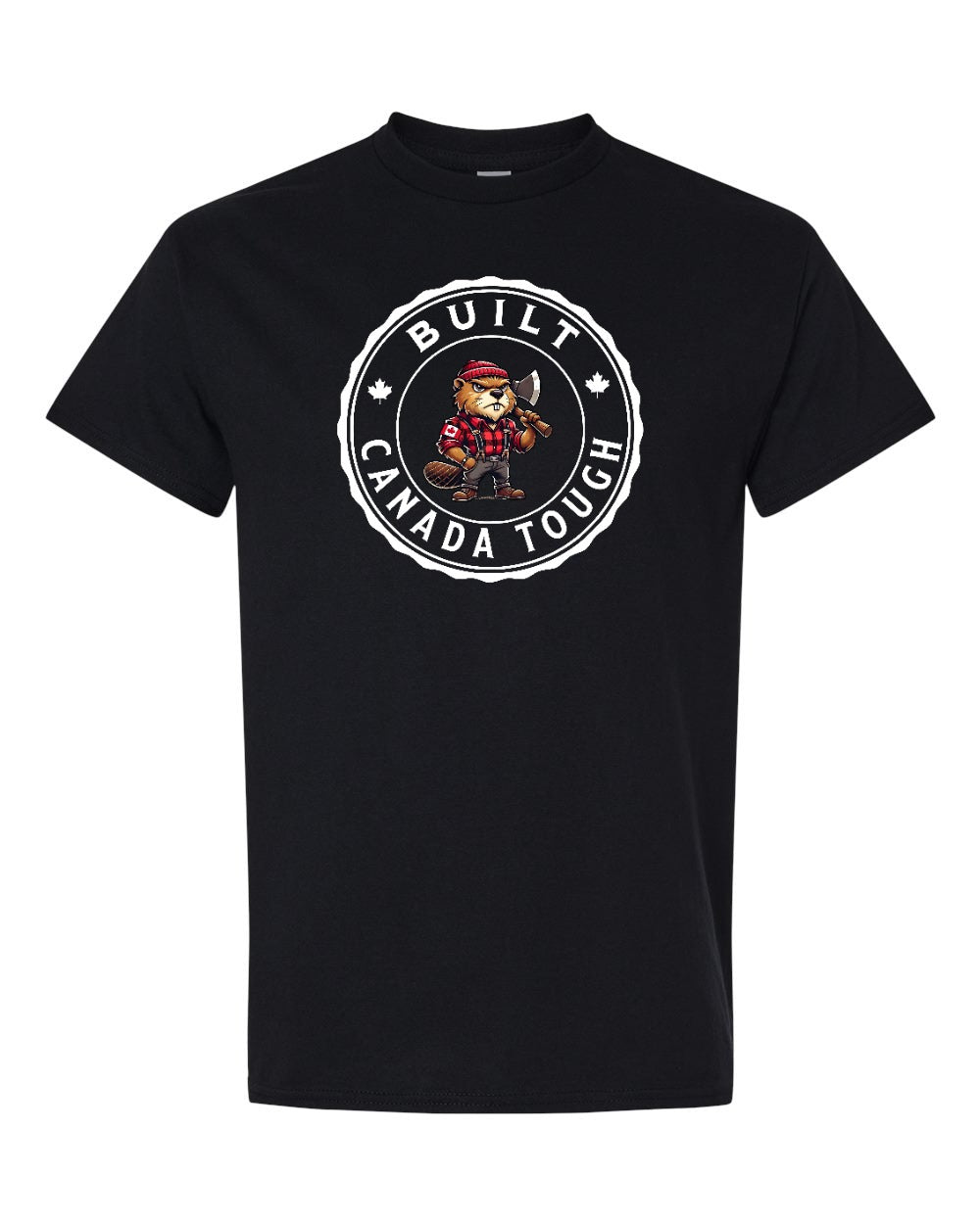 Built Canada Tough Male Beaver Axe Men's Tee - Gildan Canada (sewn Internationally)