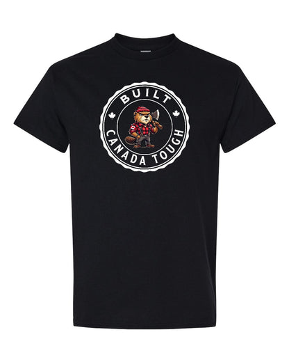 Built Canada Tough Male Beaver Axe Men's Tee - Gildan Canada (sewn Internationally)