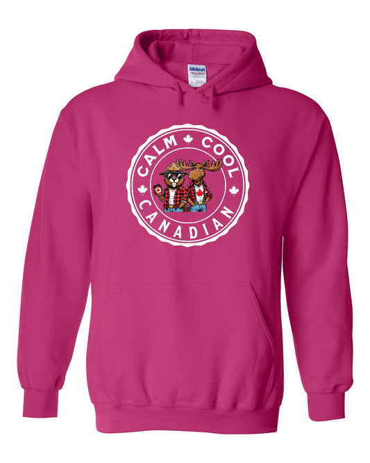 Calm Cool Canadian Beaver  And Moose Hoodie