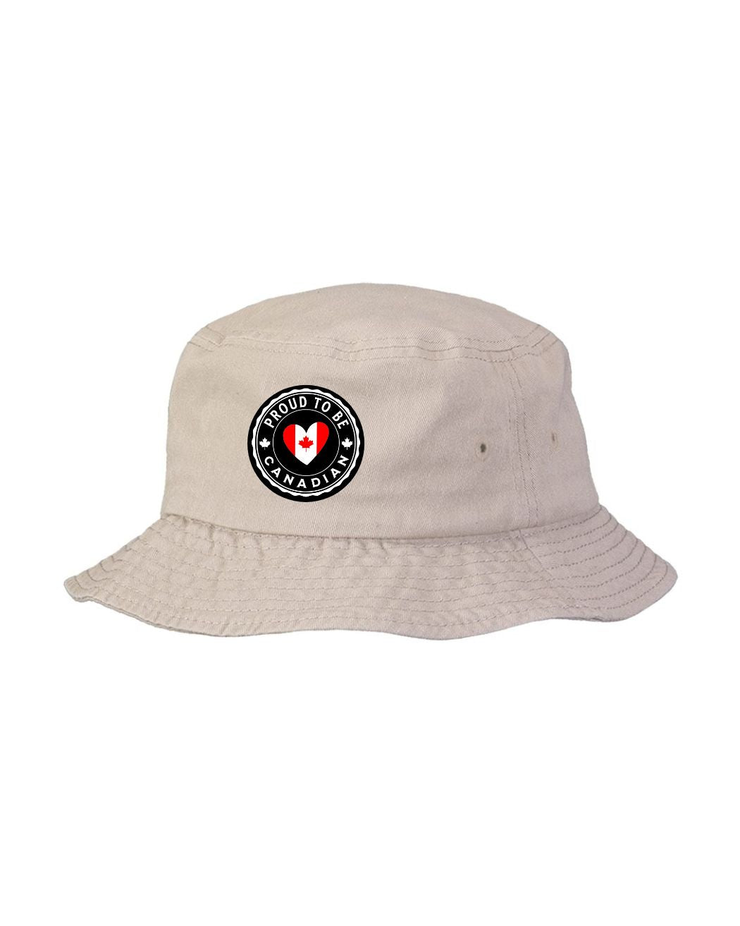Proud to be Canadian Heart Flag Bucket Hat