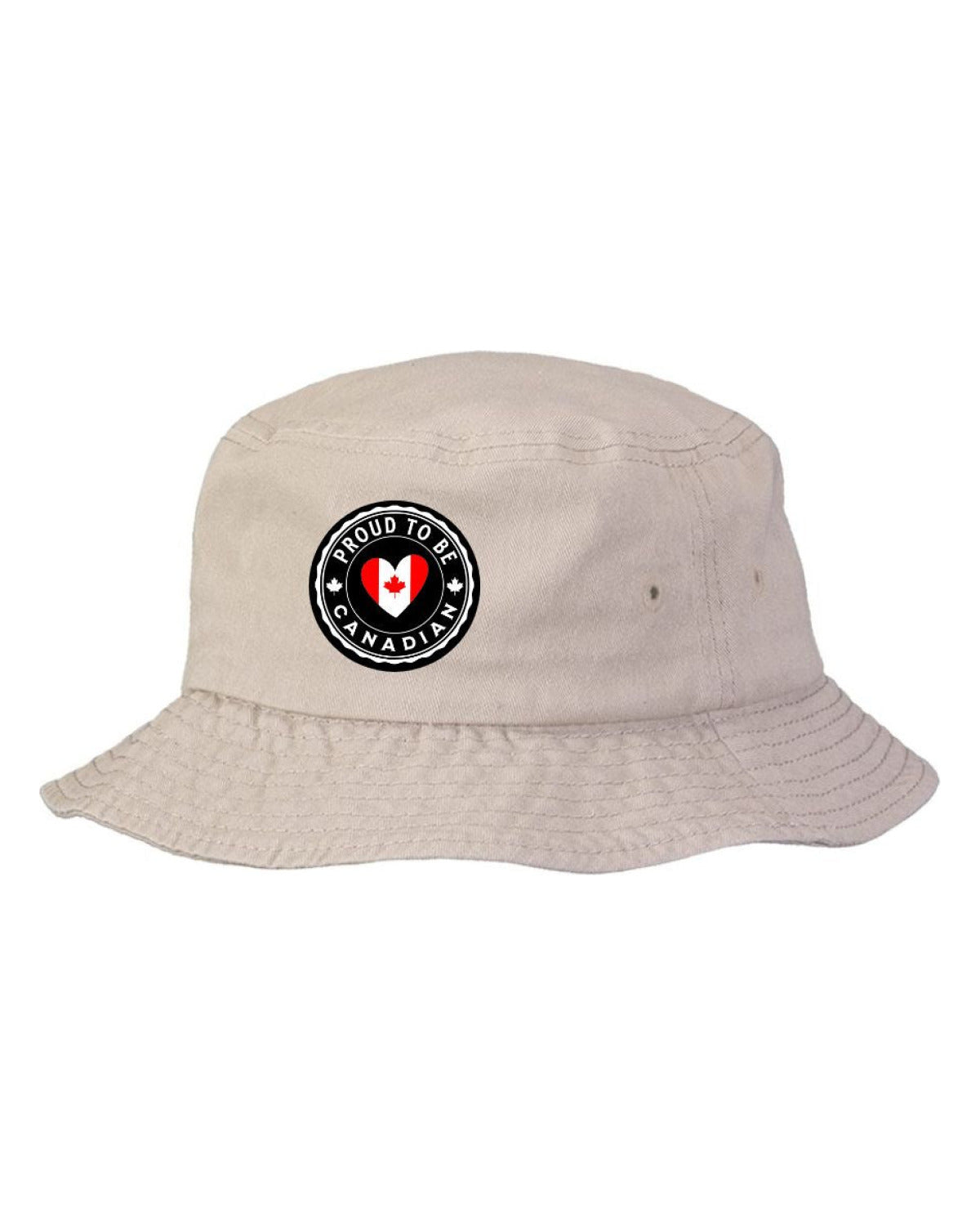 Proud to be Canadian Heart Flag Bucket Hat
