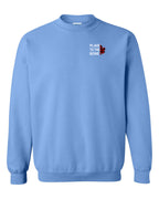 Plaid to the Bone Stacked Leaf Left Chest and Back Crewneck - Unisex
