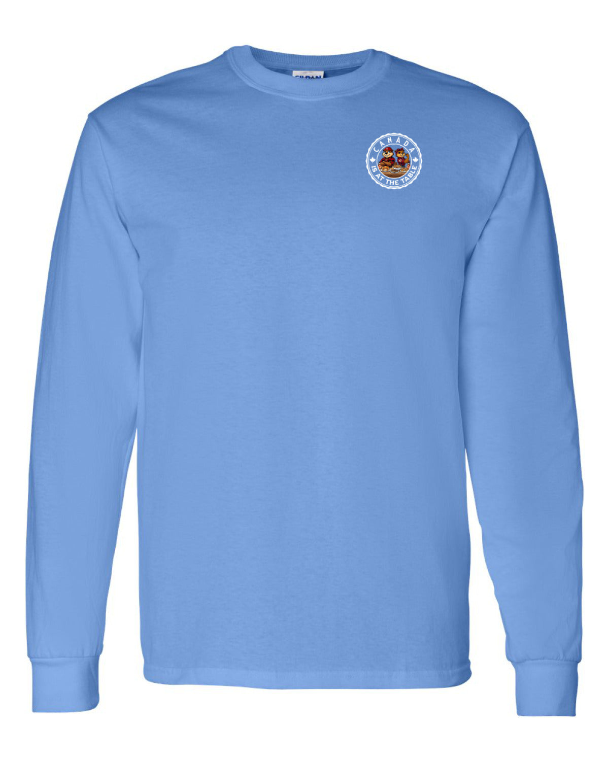 Canada Is At The Table Left Chest And Back  Long Sleeve Tee ) - Unisex