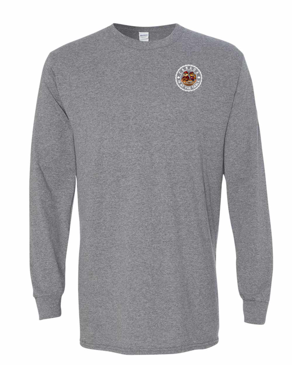 Canada Is At The Table Left Chest  Long Sleeve Tee ) - Unisex