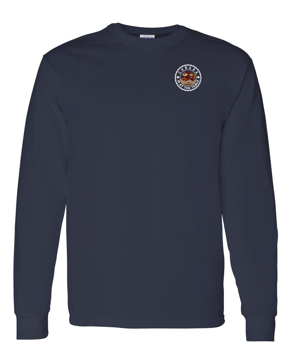Canada Is At The Table Left Chest  Long Sleeve Tee ) - Unisex