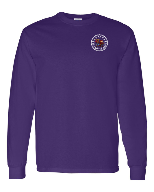 Canada Is Not On The Menu Left Chest and Back Long Sleeve Tee - Gildan Canada (sewn Internationally )