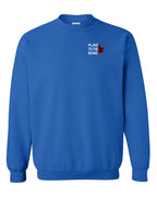 Plaid to the Bone Stacked Leaf Left Chest and Back Crewneck - Unisex