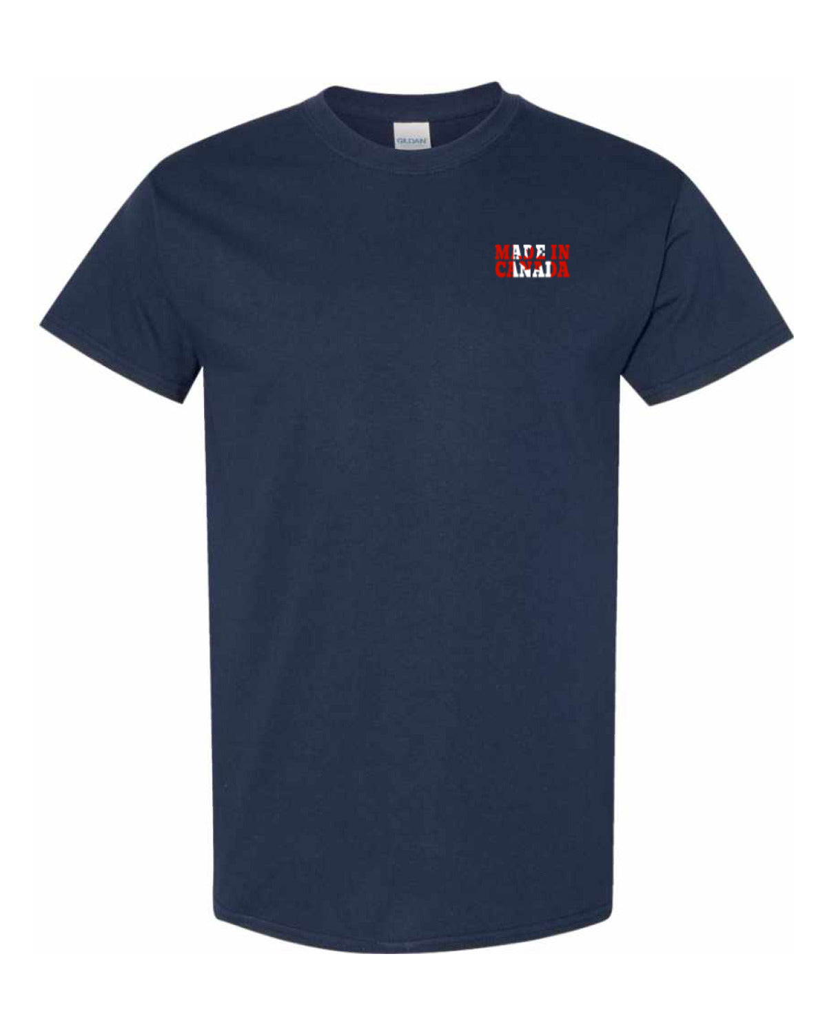 Made in Canada Flag Background Left Chest And Back Men's Tee