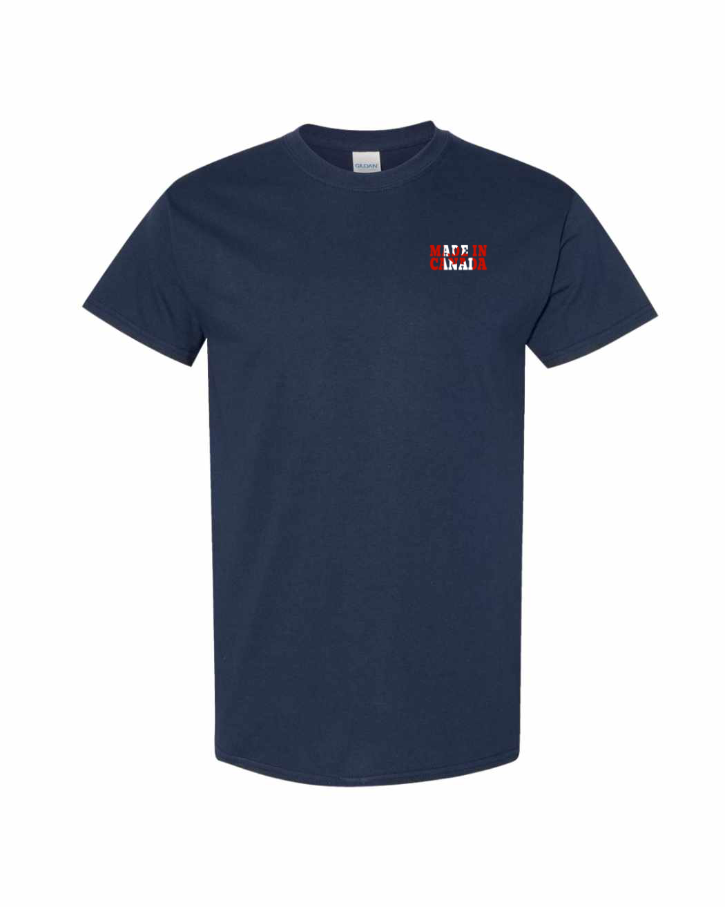 Made in Canada Flag Background Left Chest Men's Tee