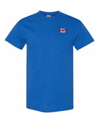 Made in Canada Flag Background Left Chest And Back Men's Tee