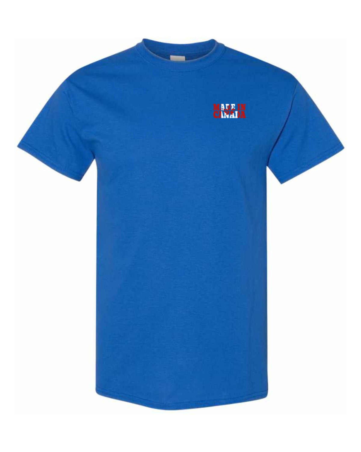 Made in Canada Flag Background Left Chest And Back Men's Tee