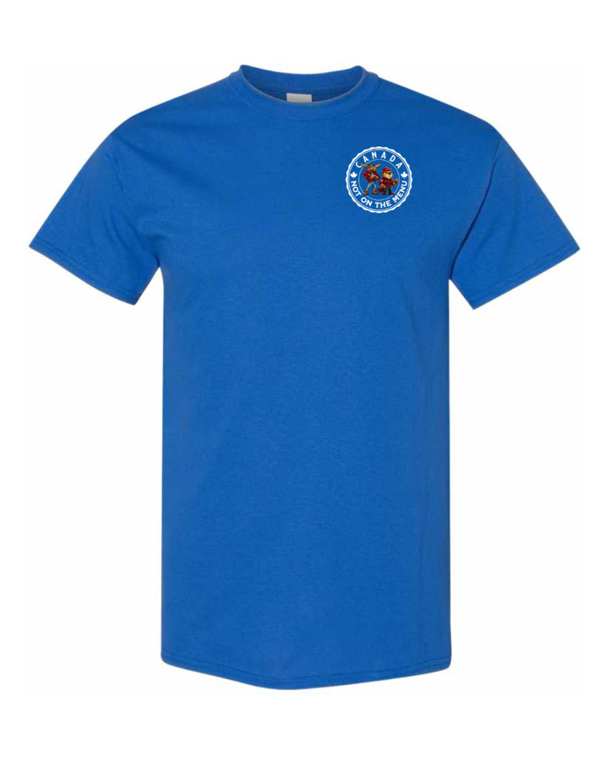 Canada Is Not On The Menu Left Chest and Back Men's Tee