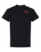 Made in Canada Plaid Background Left Chest Men's Tee