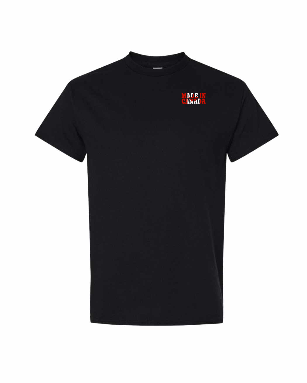 Made in Canada Flag Background Left Chest Men's Tee