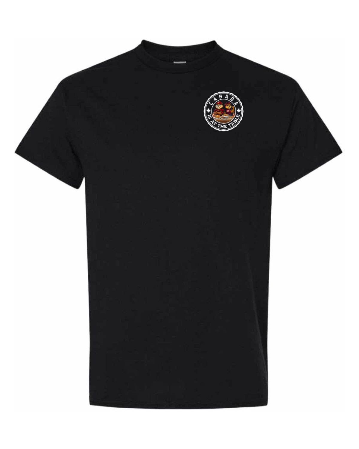 Canada Is At The Table Left Chest And Back Men's Tee