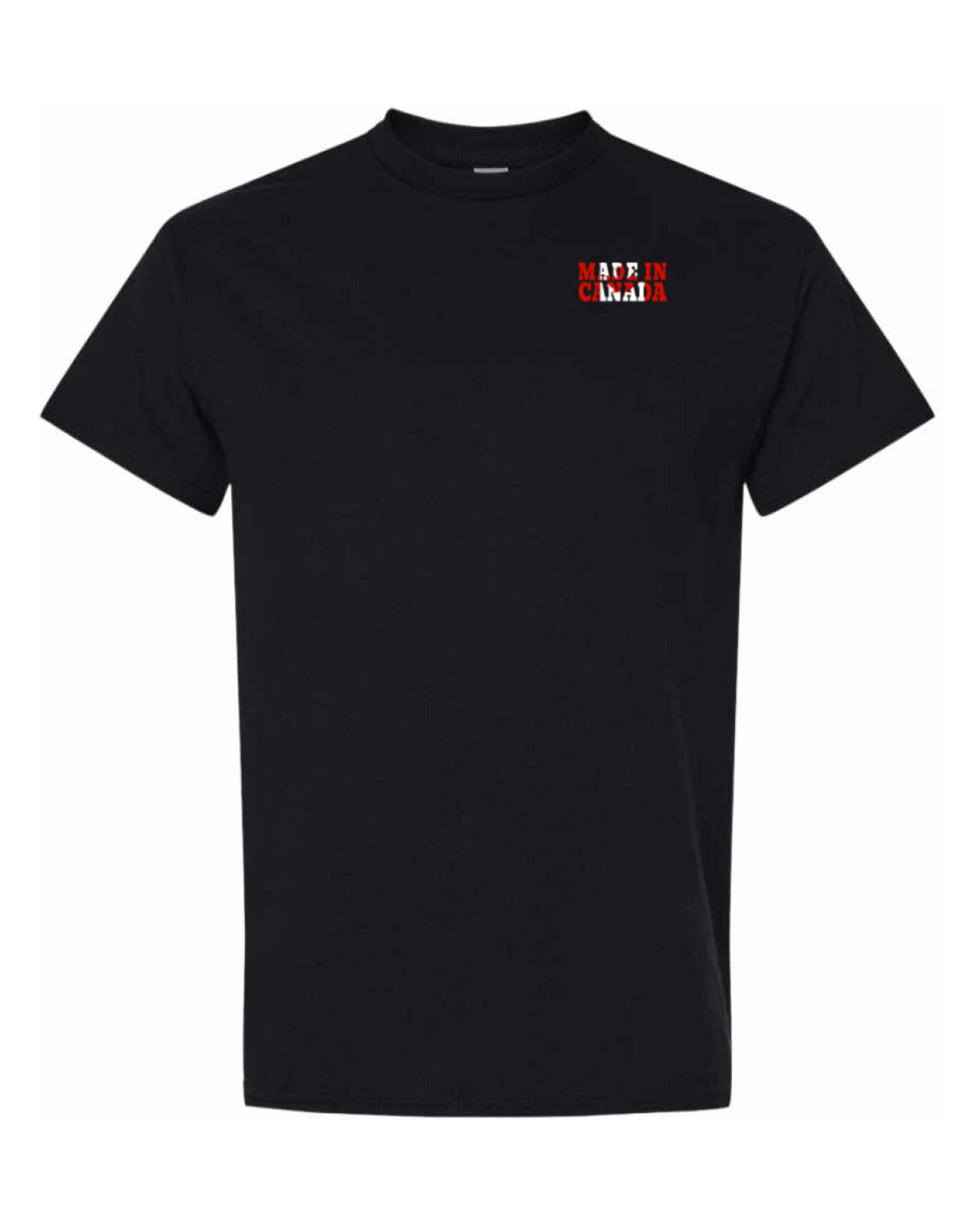 Made in Canada Flag Background Left Chest And Back Men's Tee