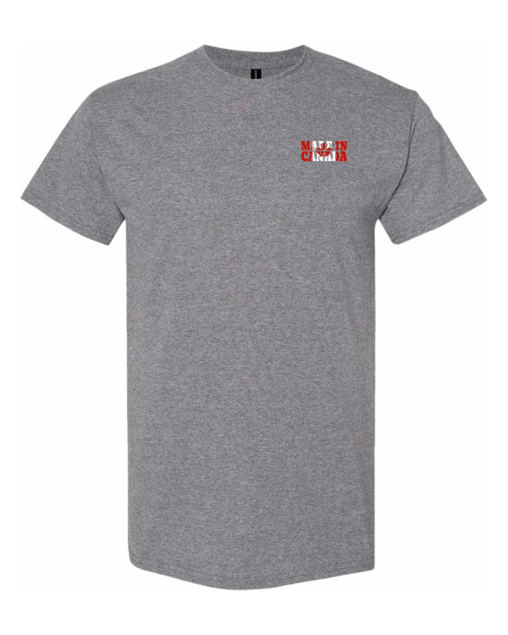 Made in Canada Flag Background Left Chest And Back Men's Tee