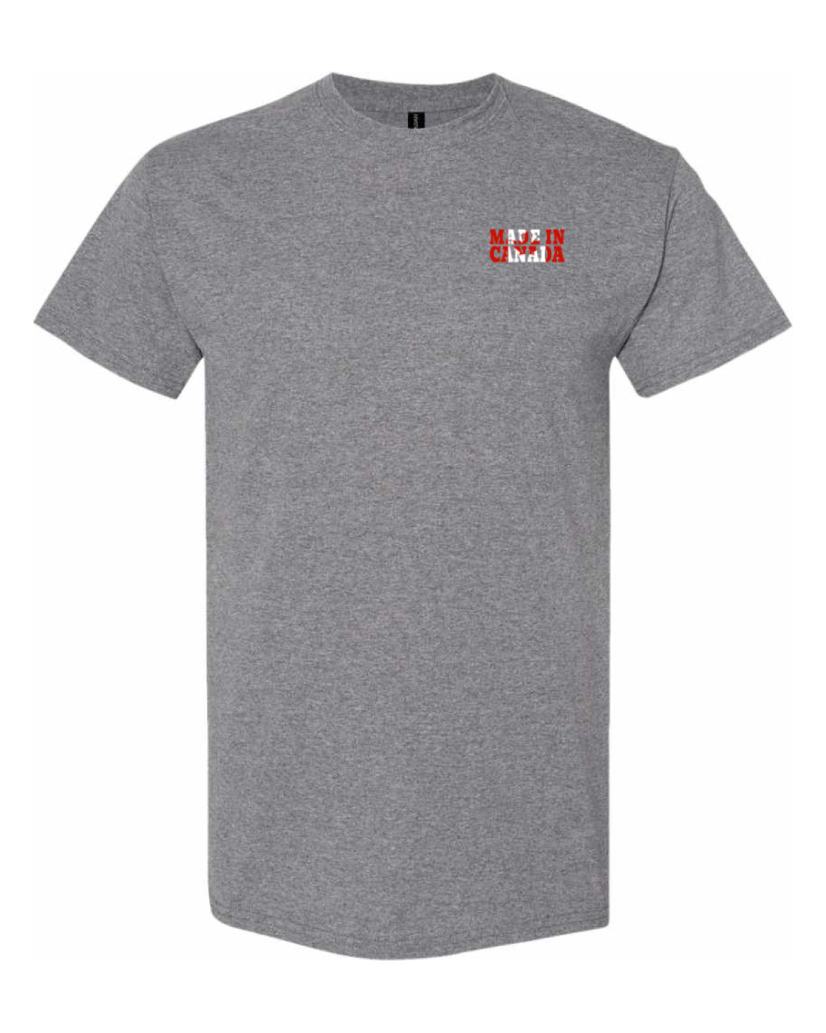 Made in Canada Flag Background Left Chest And Back Men's Tee