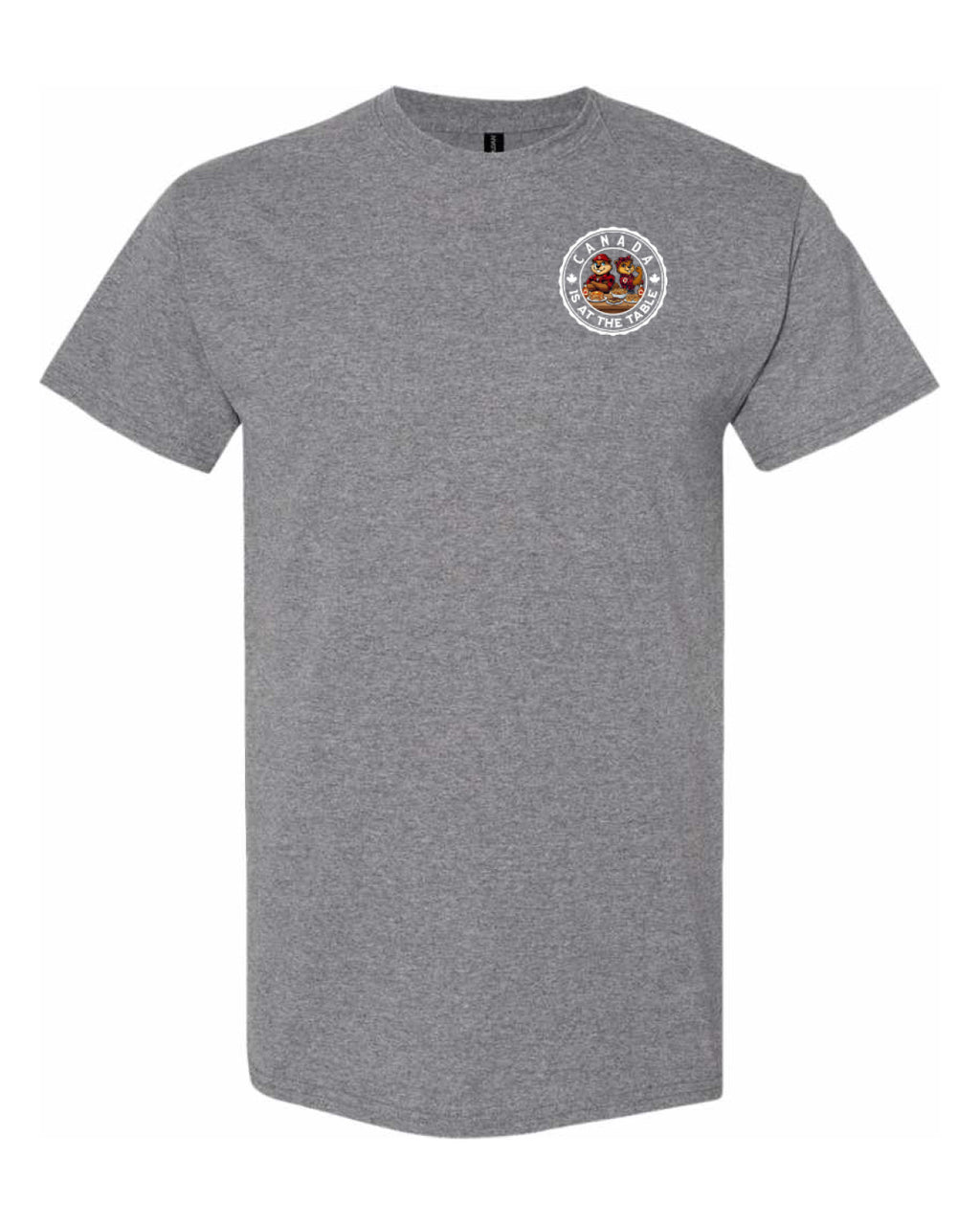 Canada Is At The Table Left Chest And Back Men's Tee