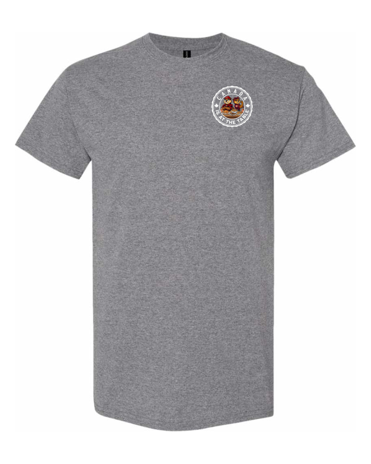 Canada Is At The Table Left Chest And Back Men's Tee