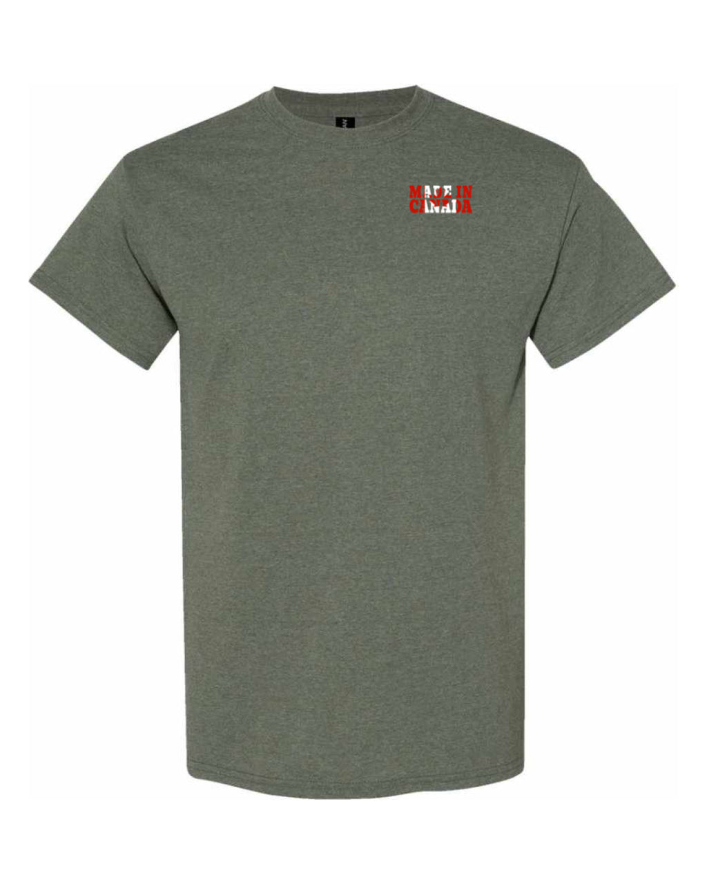 Made in Canada Flag Background Left Chest And Back Men's Tee