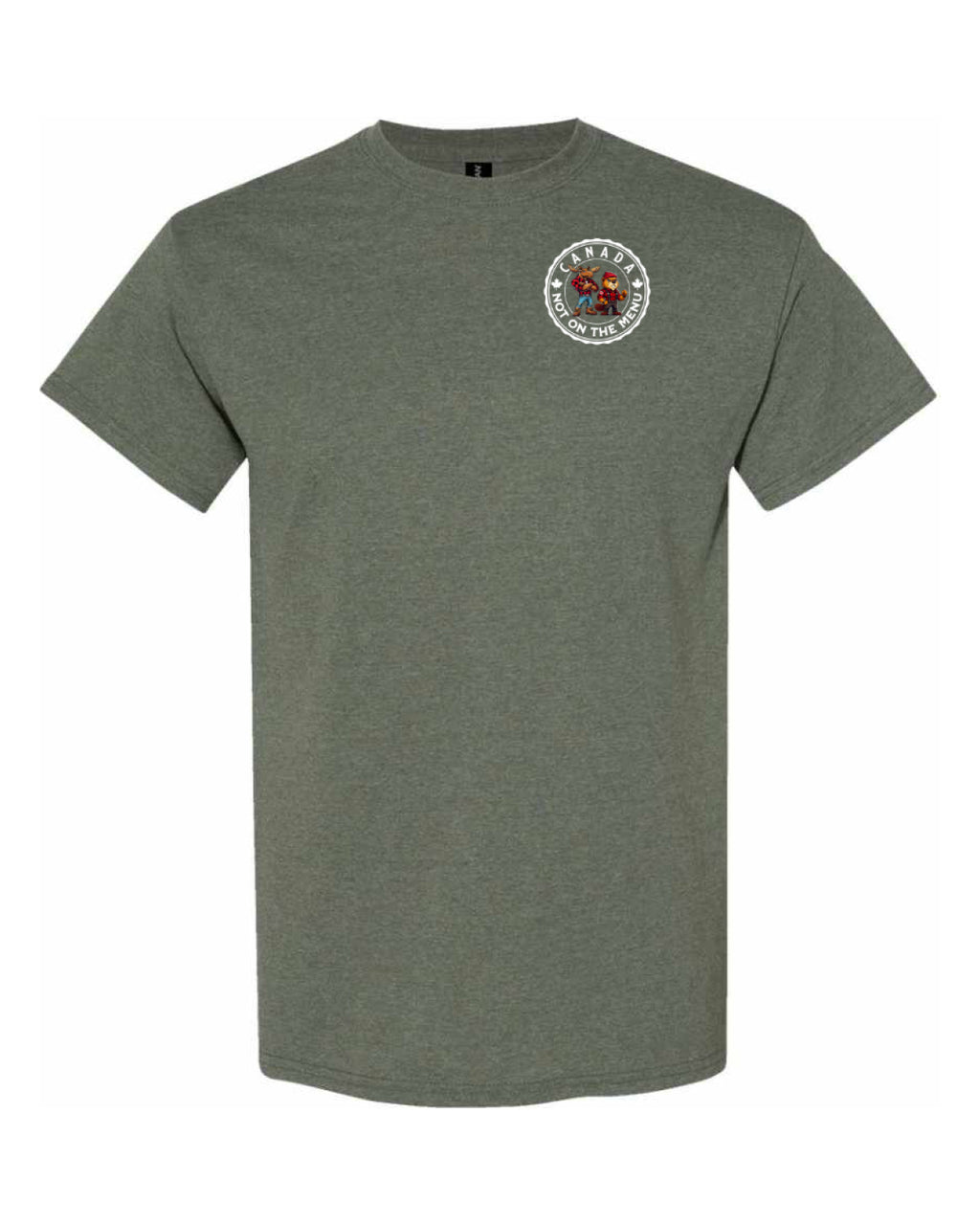 Canada Is Not On The Menu Left Chest and Back Men's Tee