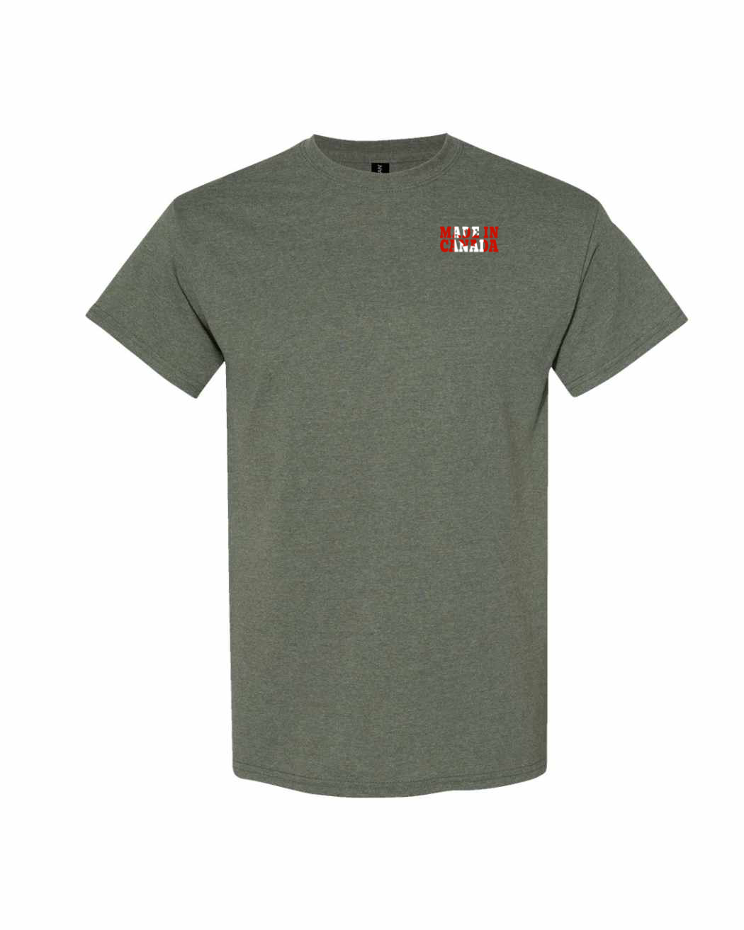 Made in Canada Flag Background Left Chest Men's Tee