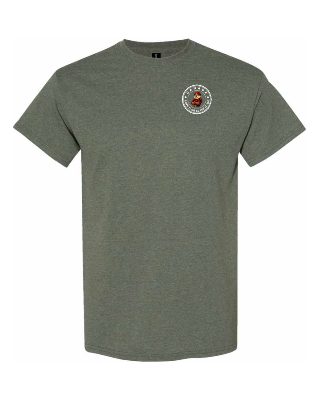 Canada Love it or Leave it eh!  Left Chest and Back Men's Tee