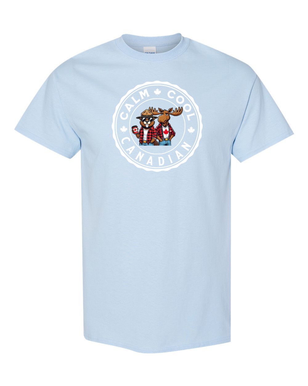 Calm Cool Canadian Beaver and Moose Full Men's Tee
