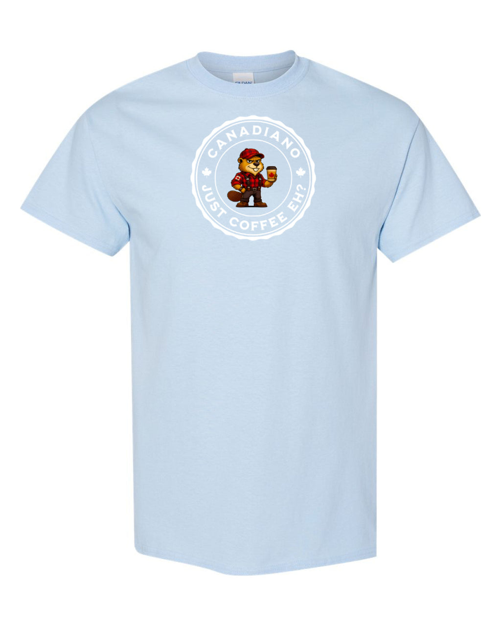 Canadiano Just Coffee Eh Male Beaver  Men's Tee
