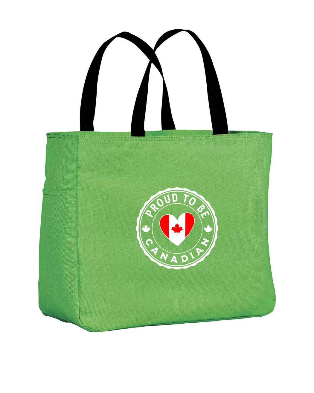Proud to be Canadian Heart Flag Tote Bag