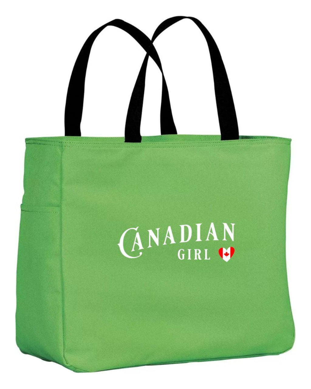 Canadian Girl Heart Flag Tote Bag
