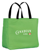 Canadian Girl Heart Flag Tote Bag