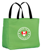 Proud to be Canadian Heart Flag Tote Bag