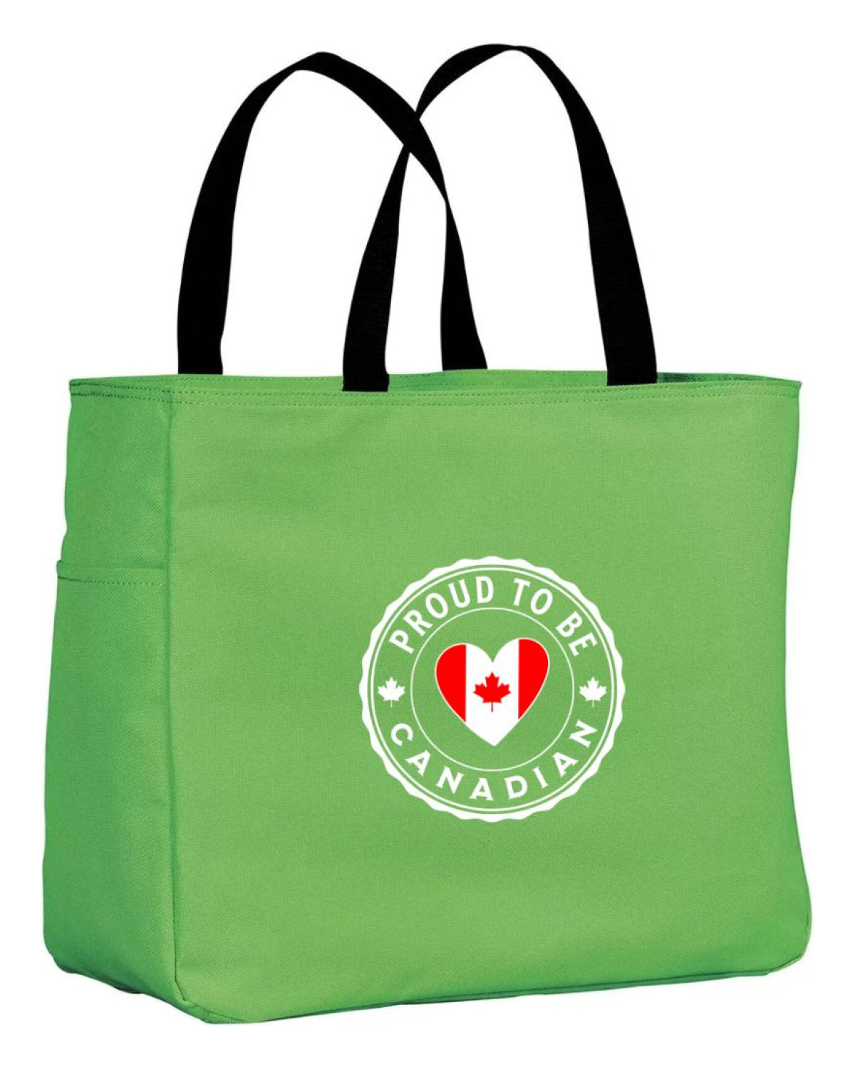 Proud to be Canadian Heart Flag Tote Bag