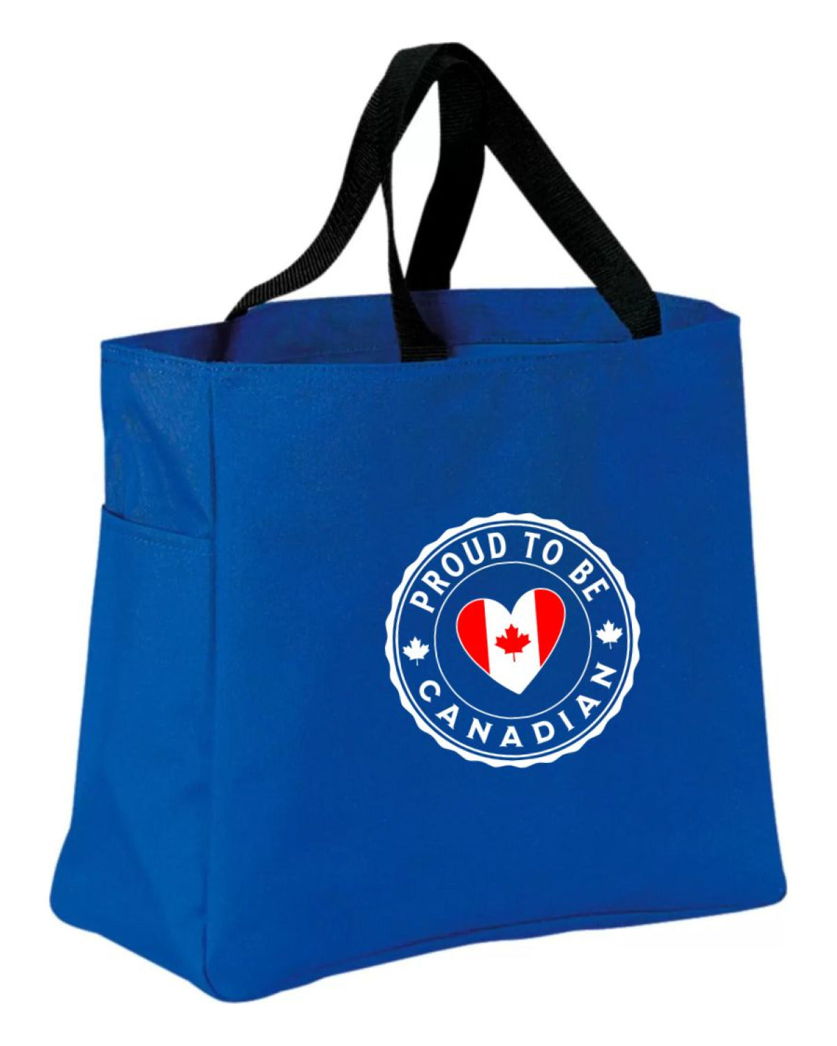 Proud to be Canadian Heart Flag Tote Bag