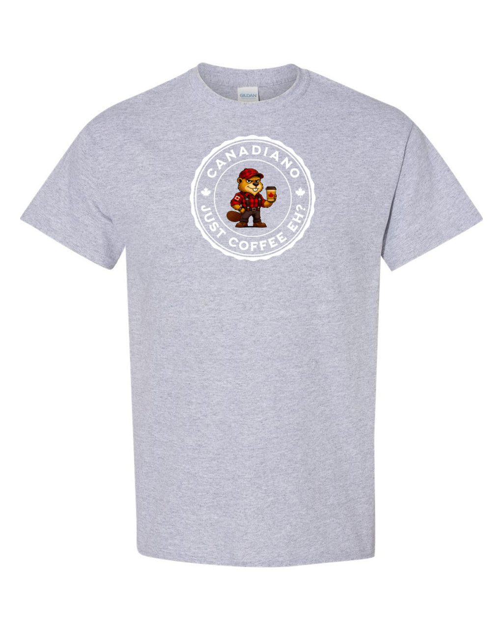 Canadiano Just Coffee Eh Male Beaver  Men's Tee