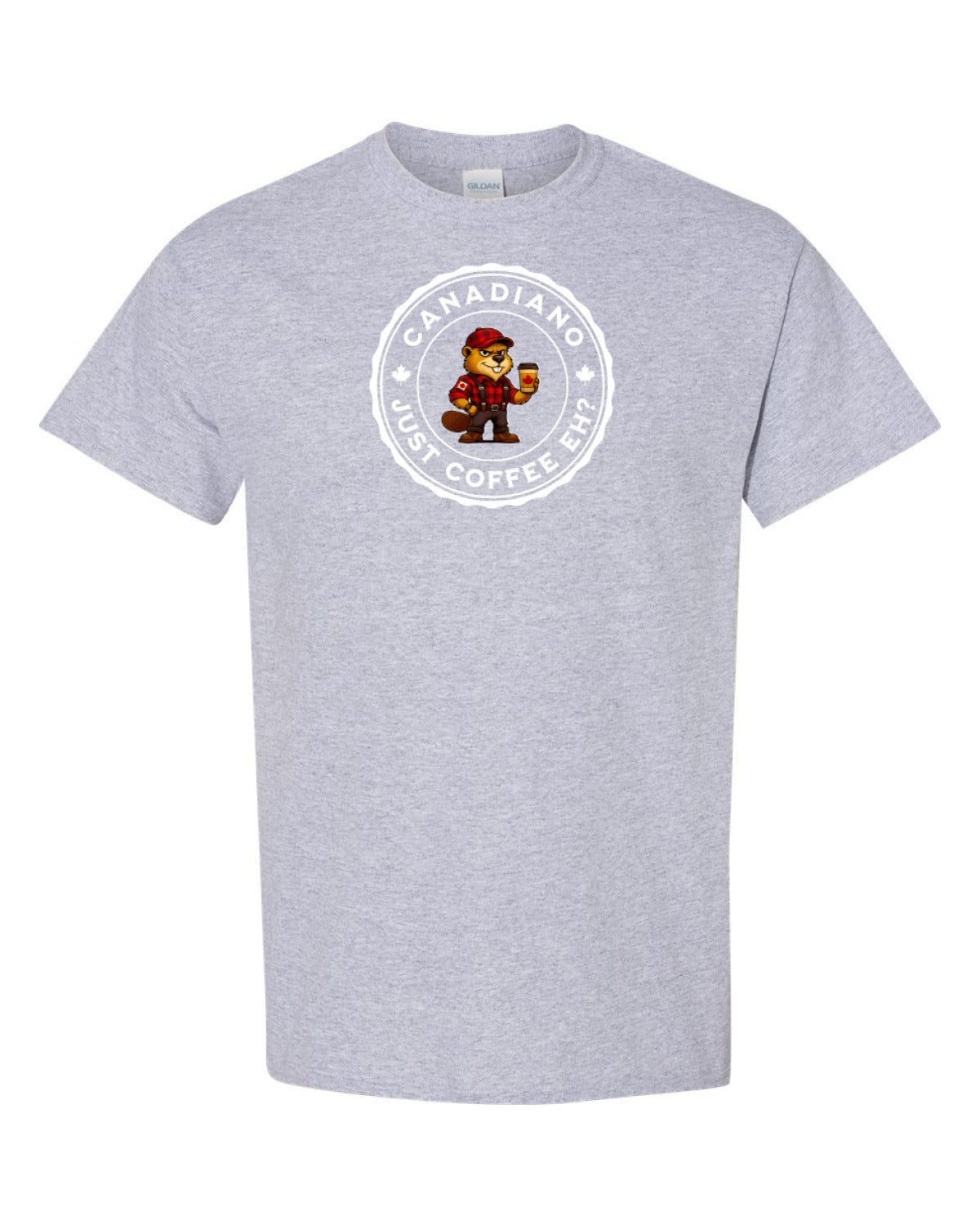 Canadiano Just Coffee Eh Male Beaver  Men's Tee